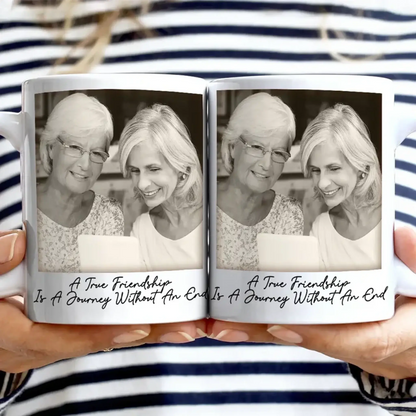 Custom Photo Besties Gray Scale Right In The Throat – Personalized Coffee Mug Cup – Funny Birthday, Friendship & Thank You Gift for Best Friends  Ezcustomize