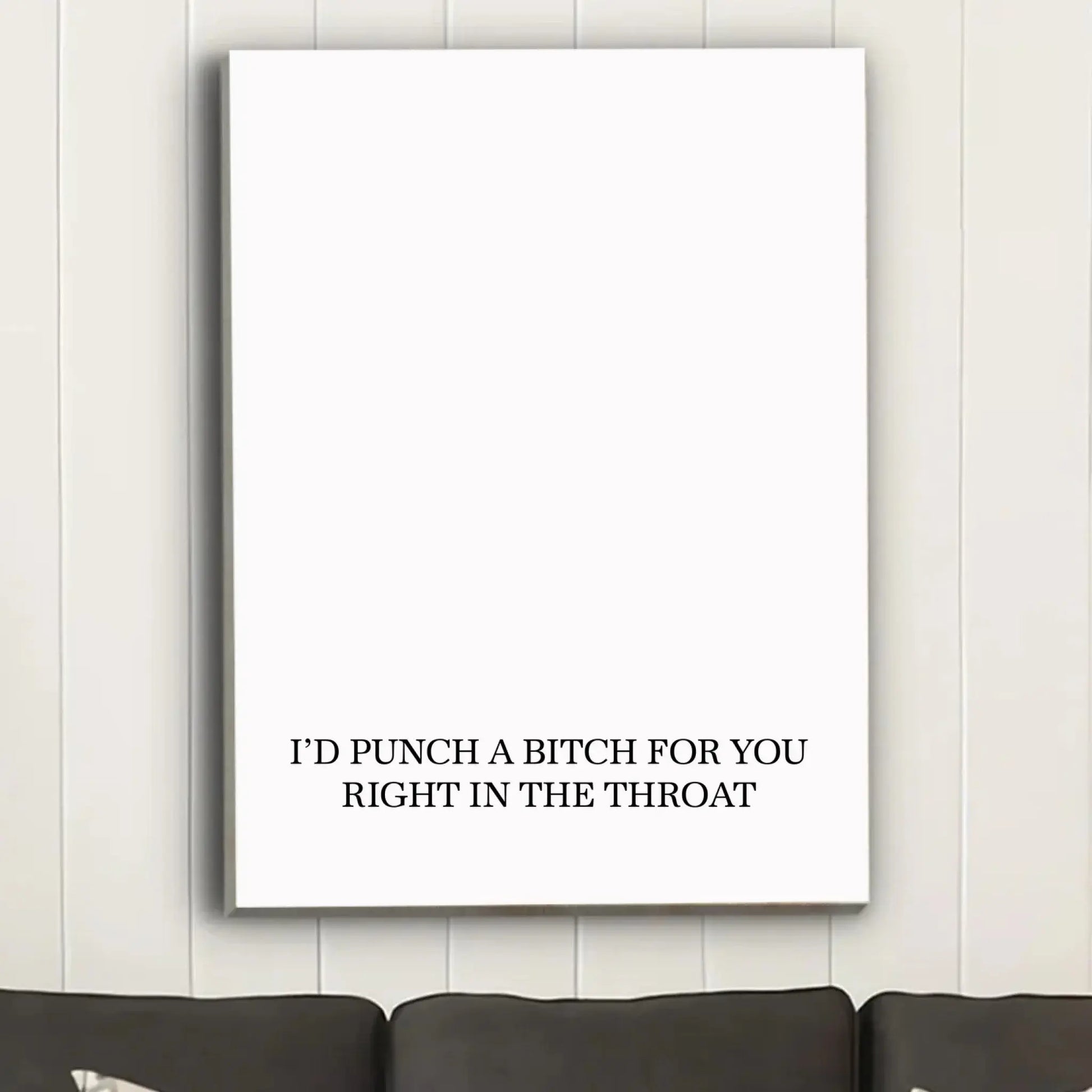 Custom Photo Besties Gray Scale Right In The Throat – Personalized Friendship Poster Wall Art Print – Unique Birthday & Thank You Gift for Best Friends  Ezcustomize