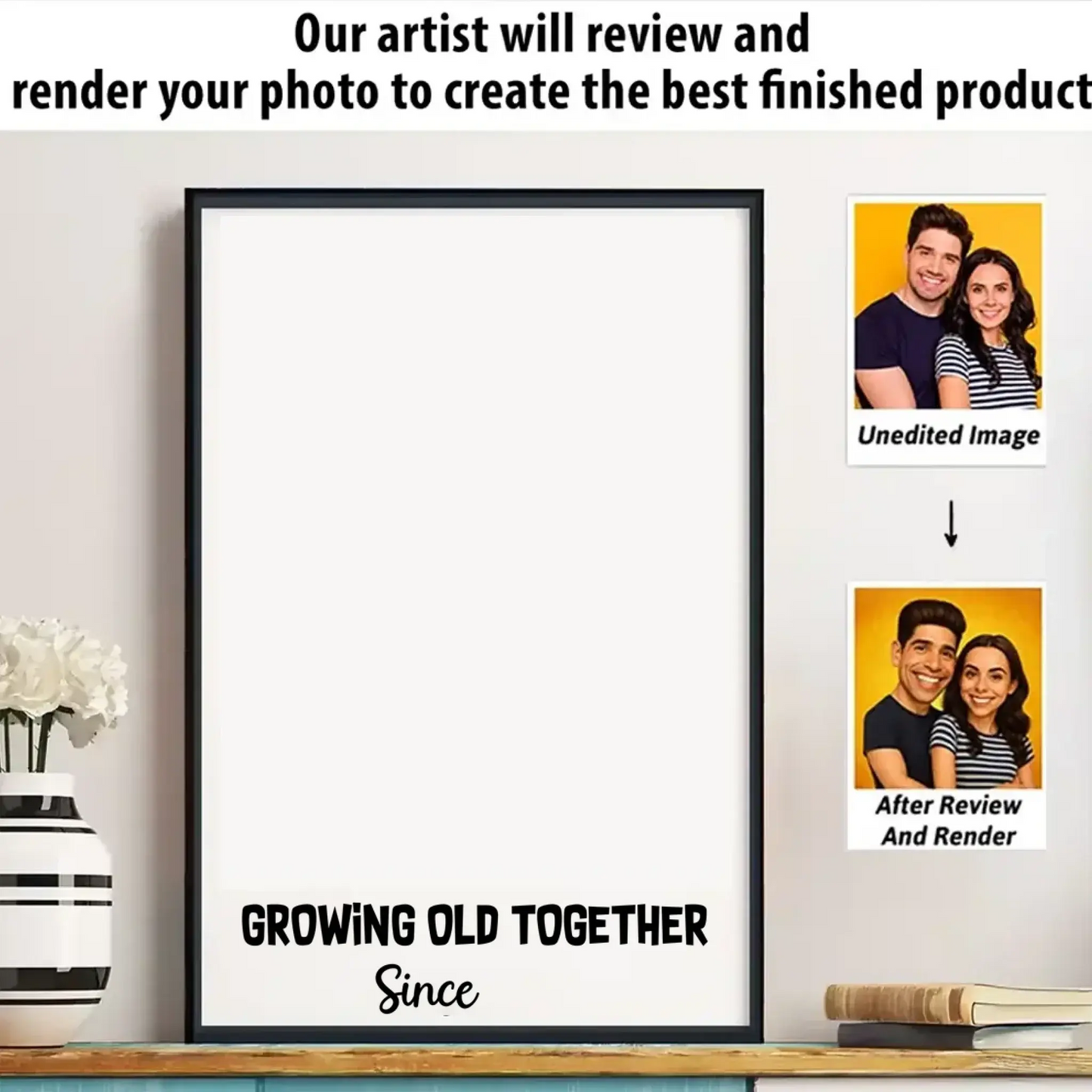 Custom Photo Caricature Poster & Canvas – Funny Couple & Family Portrait Gift, Personalized Wall Art  Ezcustomize