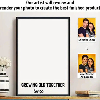 Custom Photo Caricature Poster & Canvas – Funny Couple & Family Portrait Gift, Personalized Wall Art  Ezcustomize