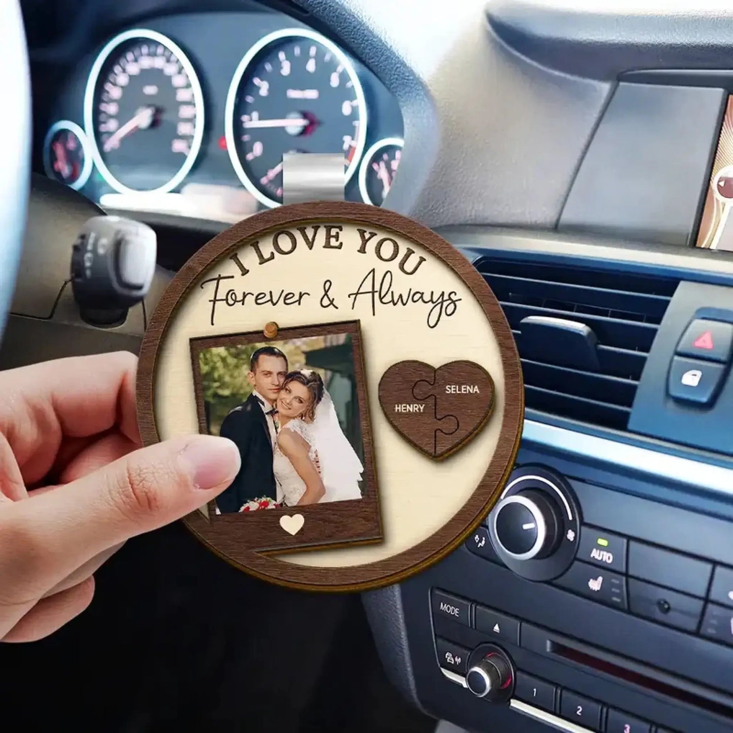 Custom Photo Drive Safe I Love You Couple – Personalized Car Visor Clip – Romantic Anniversary & Valentine’s Day Gift for Him or Her  Ezcustomize