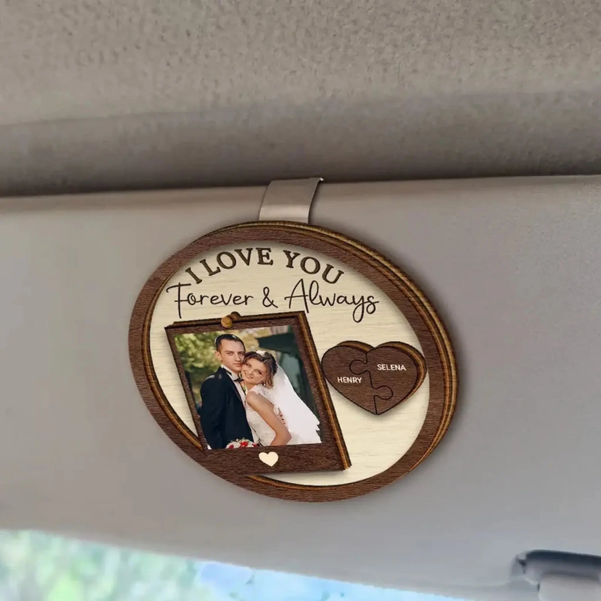 Custom Photo Drive Safe I Love You Couple – Personalized Car Visor Clip – Romantic Anniversary & Valentine’s Day Gift for Him or Her  Ezcustomize