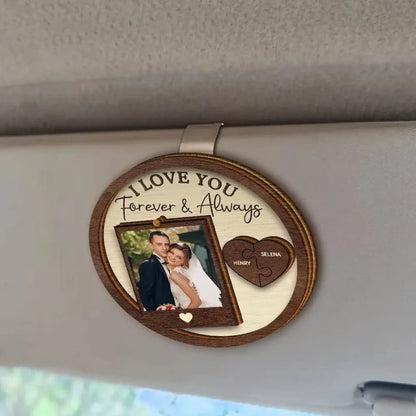 Custom Photo Drive Safe I Love You Couple – Personalized Car Visor Clip – Romantic Anniversary & Valentine’s Day Gift for Him or Her  Ezcustomize