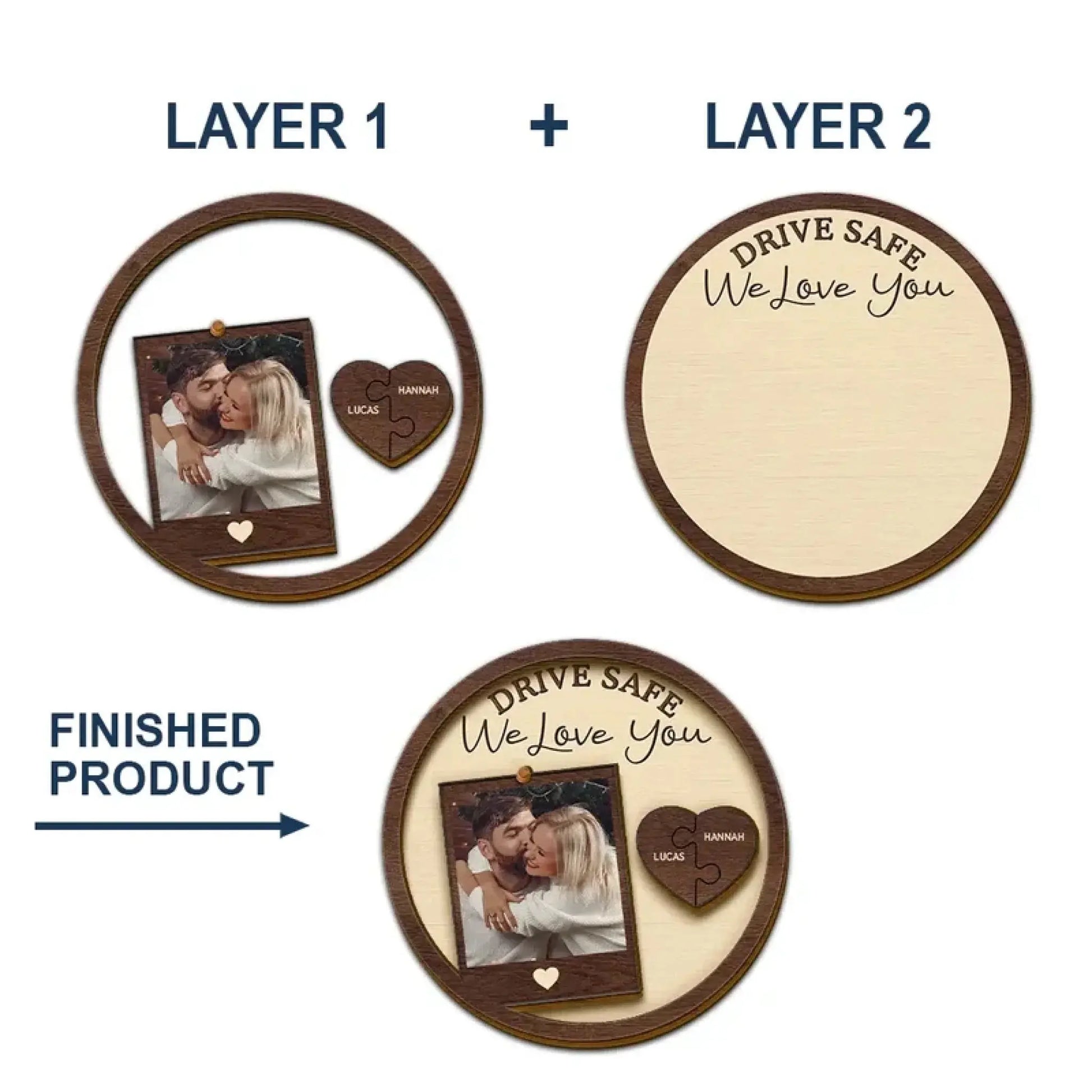 Custom Photo Drive Safe I Love You Couple – Personalized Car Visor Clip – Romantic Anniversary & Valentine’s Day Gift for Him or Her  Ezcustomize