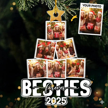 Custom Photo From Our Tree To Yours - Personalized Acrylic Ornament - Unique Christmas Gift for Best Friends, BFF, Sisters  Ezcustomize