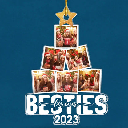 Custom Photo From Our Tree To Yours - Personalized Acrylic Ornament - Unique Christmas Gift for Best Friends, BFF, Sisters  Ezcustomize