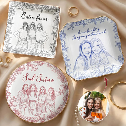 Custom Photo Ring Dish – Personalized Jewelry Dish Trinket Tray – Cute Friendship Thank You & Birthday Gift for Friends and Soul Sisters  Ezcustomize
