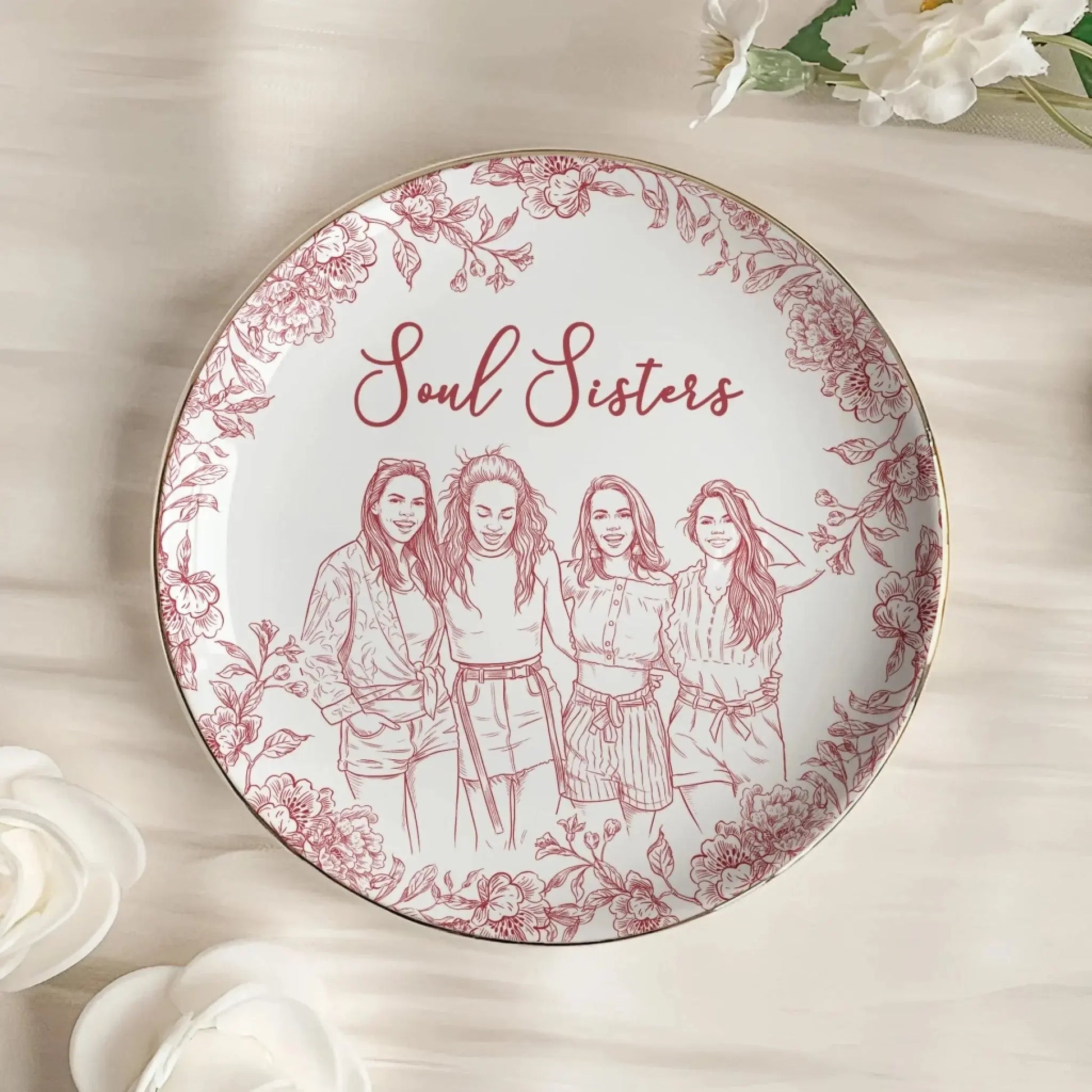 Custom Photo Ring Dish – Personalized Jewelry Dish Trinket Tray – Cute Friendship Thank You & Birthday Gift for Friends and Soul Sisters  Ezcustomize
