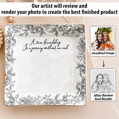 Custom Photo Ring Dish – Personalized Jewelry Dish Trinket Tray – Cute Friendship Thank You & Birthday Gift for Friends and Soul Sisters  Ezcustomize