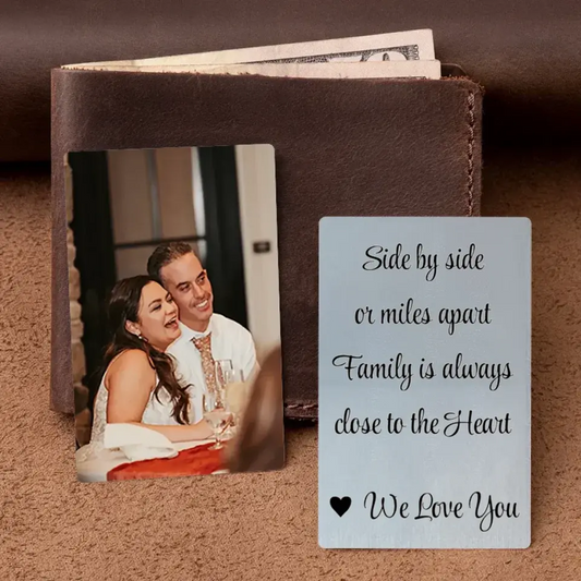 Custom Photo Wallet Insert Card - Personalized Double-Sided Aluminum Wallet Card - Gift for Dad or Grandpa | Birthdays, Father's Day, or any occasion  Ezcustomize