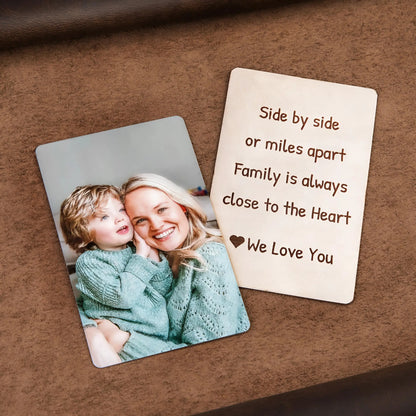 Custom Photo Wallet Insert Card - Personalized Double-Sided Aluminum Wallet Card - Gift for Dad or Grandpa | Birthdays, Father's Day, or any occasion  Ezcustomize