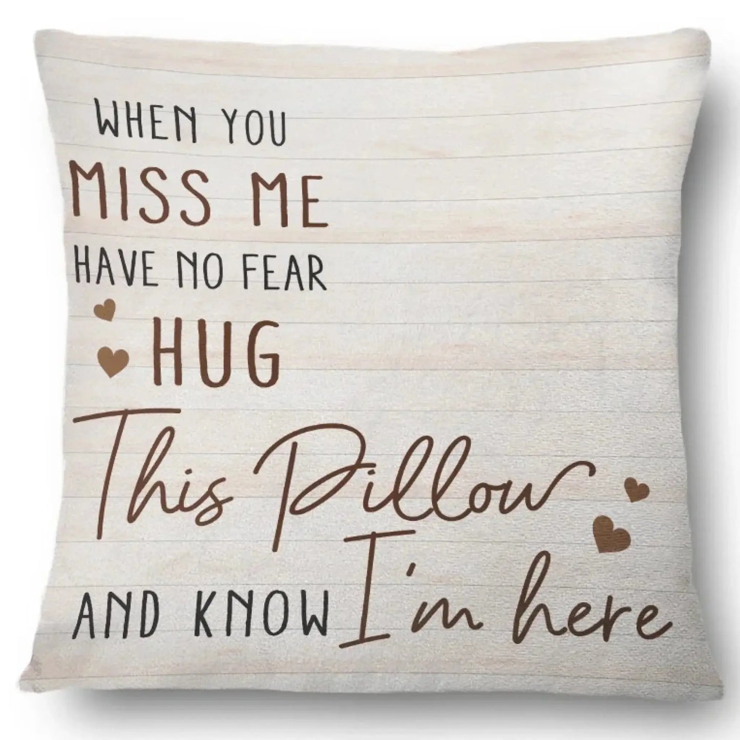 Custom Photo When You Miss Me - Loving, Memorial Gift For Family, Siblings, Friends - Personalized Pillow  Ezcustomize