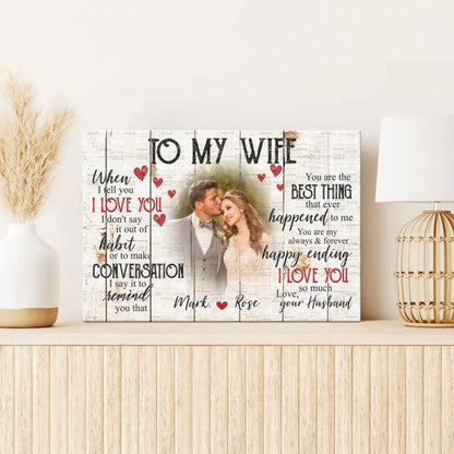 Custom Photo & Name Love Scene – Personalized Poster/Canvas – Anniversary Gift for Wife, Romantic Gift for Her  Ezcustomize
