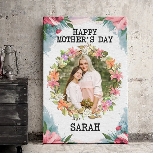 Custom Photo & Text Family Art – Personalized Poster/Canvas – Mother’s Day Gift for Mom from Kids  Ezcustomize