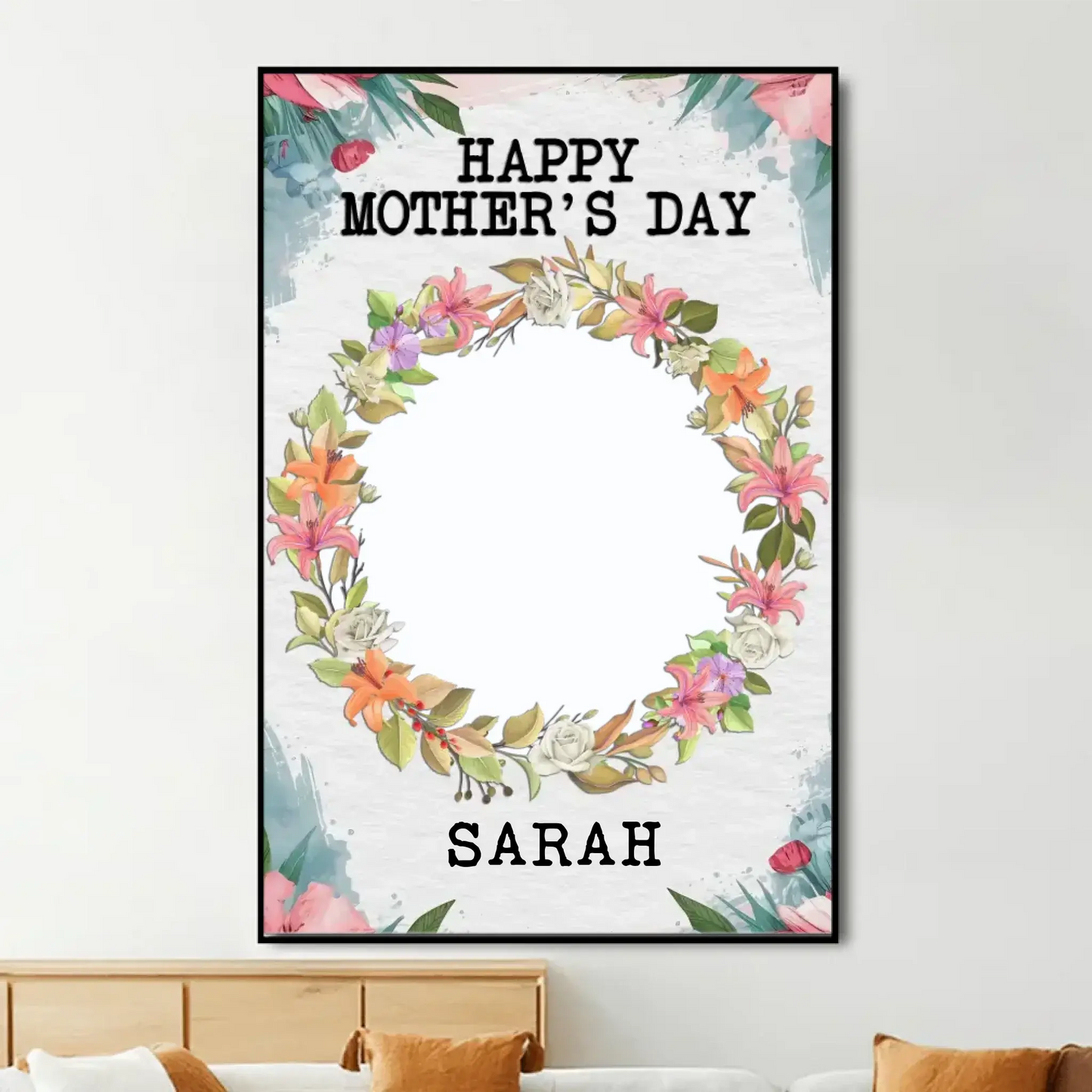 Custom Photo & Text Family Art – Personalized Poster/Canvas – Mother’s Day Gift for Mom from Kids  Ezcustomize