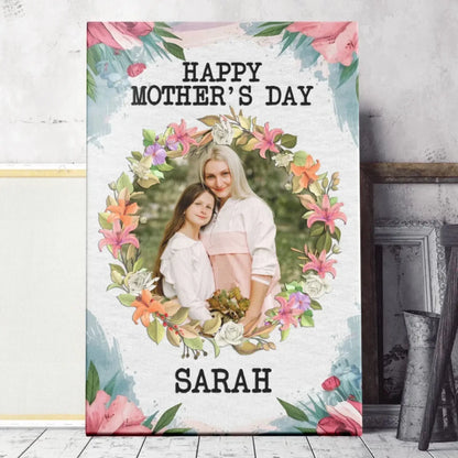 Custom Photo & Text Family Art – Personalized Poster/Canvas – Mother’s Day Gift for Mom from Kids  Ezcustomize