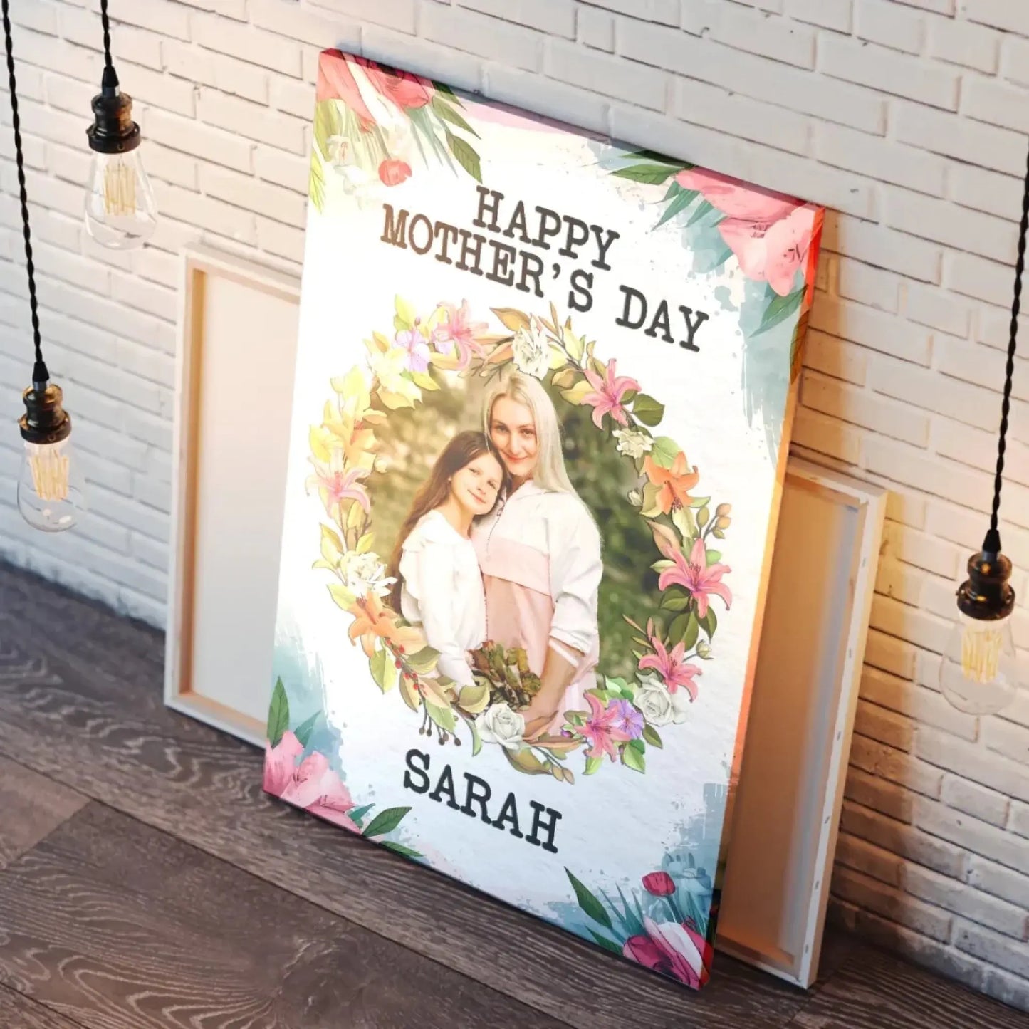 Custom Photo & Text Family Art – Personalized Poster/Canvas – Mother’s Day Gift for Mom from Kids  Ezcustomize