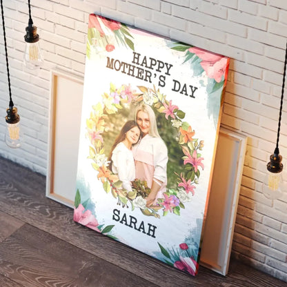 Custom Photo & Text Family Art – Personalized Poster/Canvas – Mother’s Day Gift for Mom from Kids  Ezcustomize