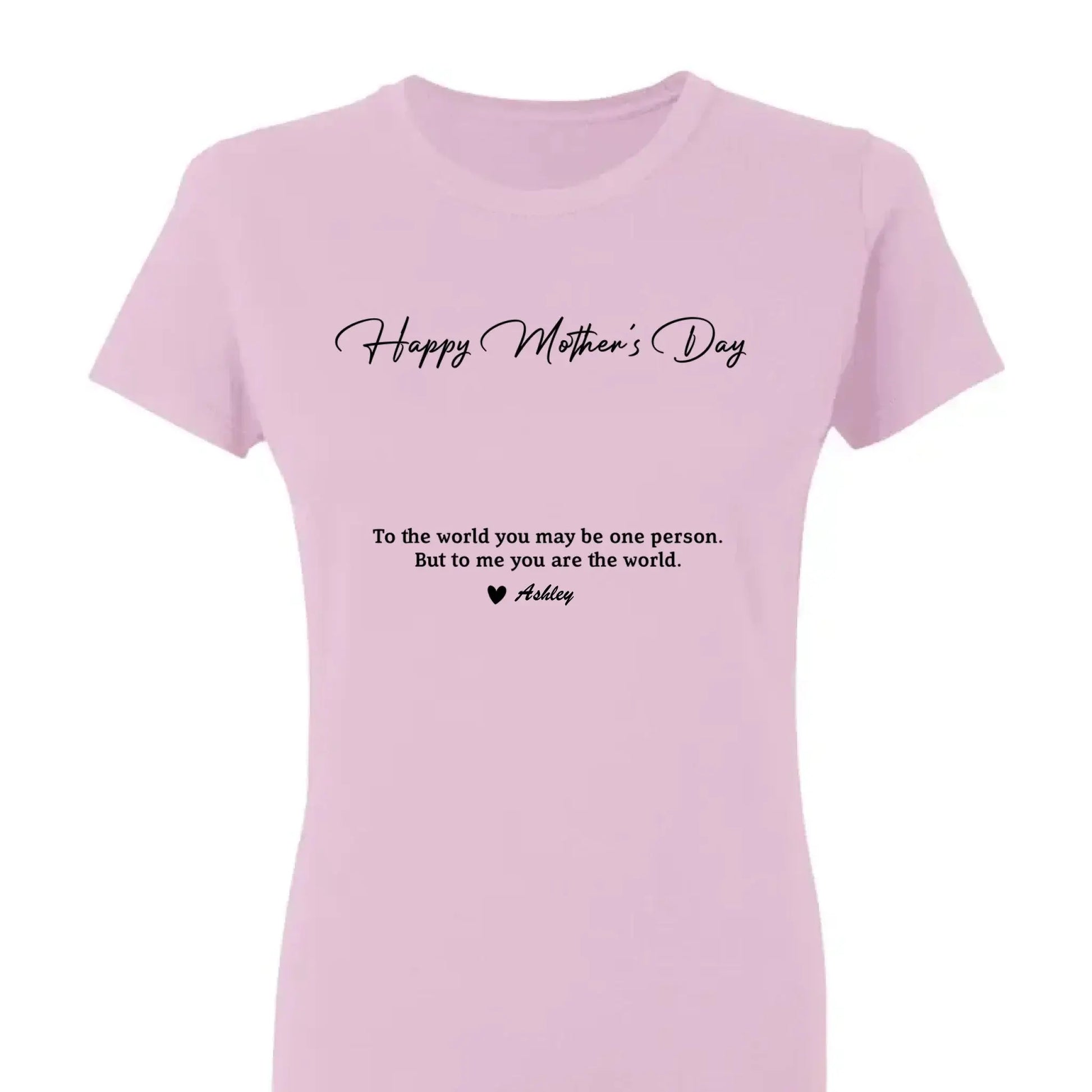 Custom Photo “To My World” Shirt – Personalized T-Shirt for Mom – Bright & Loving Mother’s Day Gift from Kids or Family  Ezcustomize