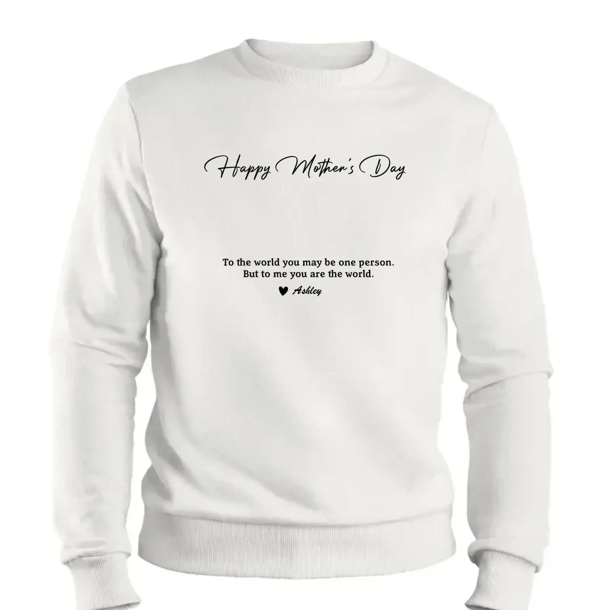 Custom Photo “To My World” Shirt – Personalized T-Shirt for Mom – Bright & Loving Mother’s Day Gift from Kids or Family  Ezcustomize
