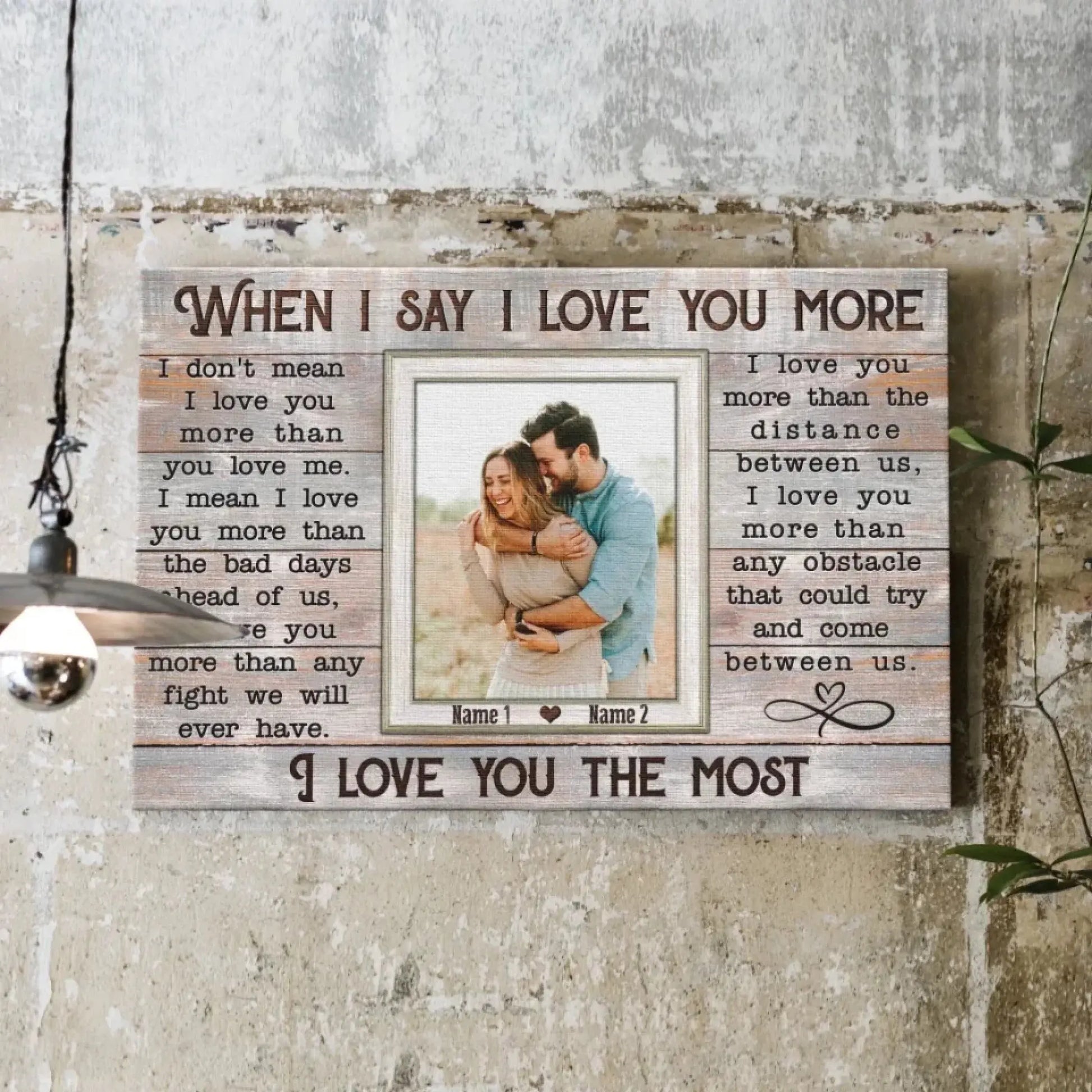 Custom Photo "When I Say I Love You More" – Personalized Poster/Canvas – Anniversary & Couple Gift  Ezcustomize