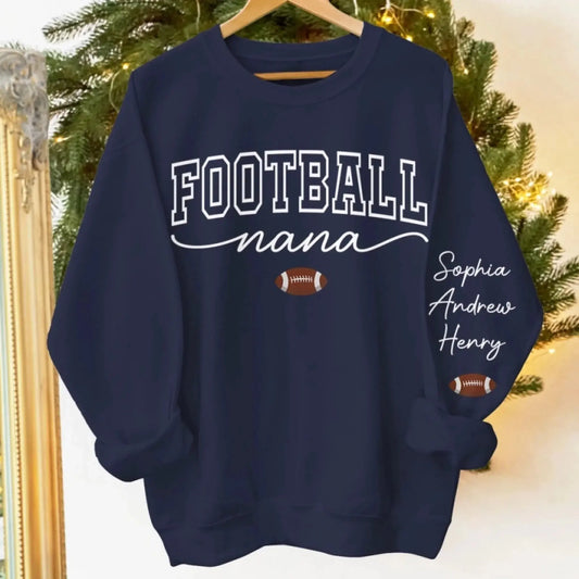 Custom Unisex Sweatshirt, Hoodie With Design On Sleeve - Personalized Birthday Sport Gifts For Mom, Grandma, Sports Fans, Sports Lovers - Generations United In Every Game  Ezcustomize