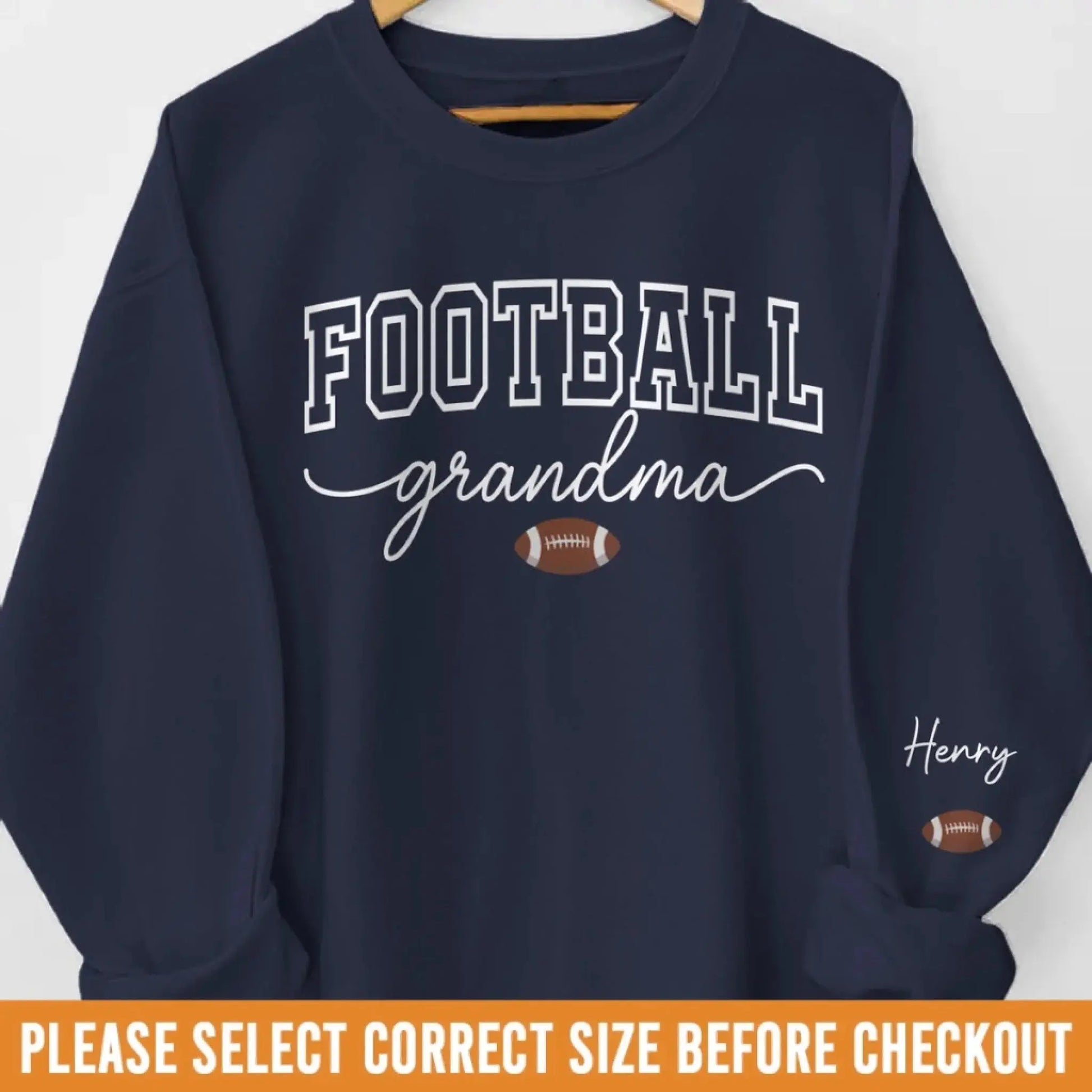Custom Unisex Sweatshirt, Hoodie With Design On Sleeve - Personalized Birthday Sport Gifts For Mom, Grandma, Sports Fans, Sports Lovers - Generations United In Every Game  Ezcustomize