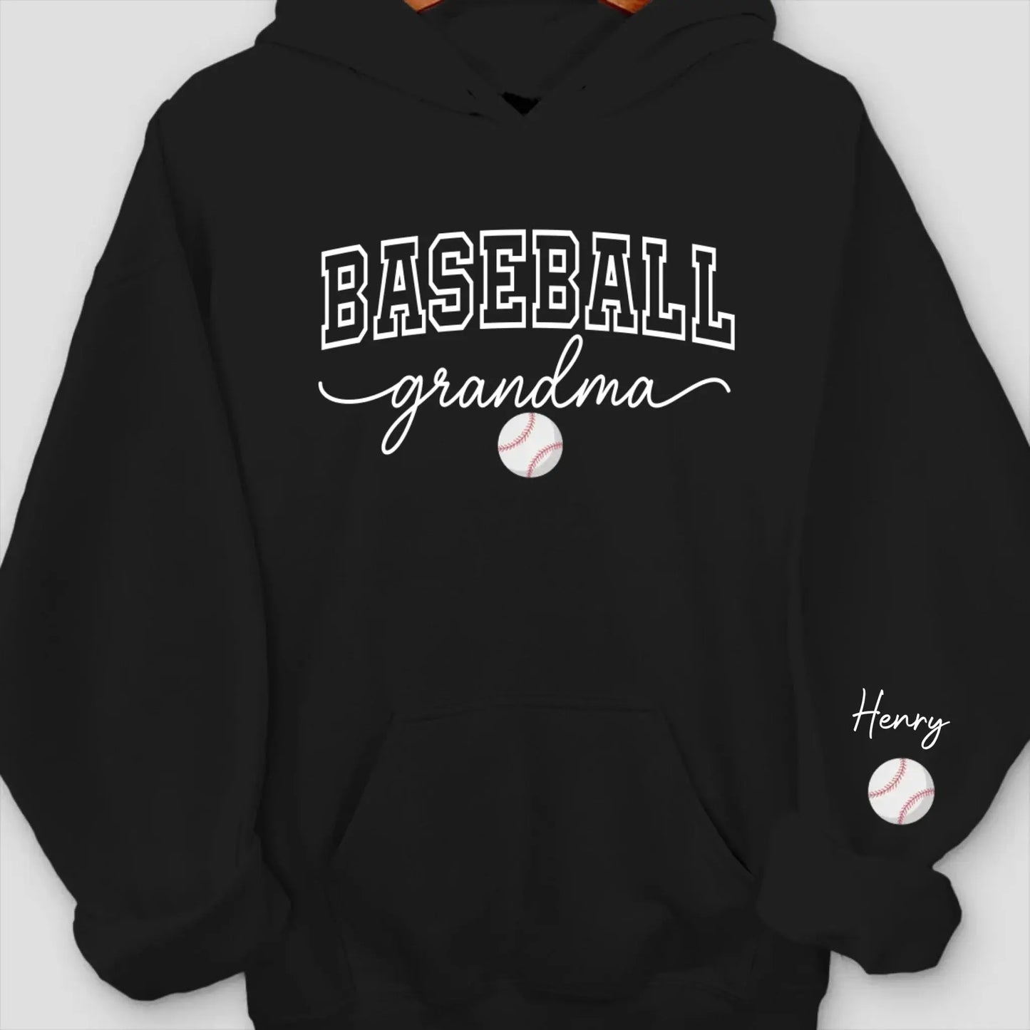 Custom Unisex Sweatshirt, Hoodie With Design On Sleeve - Personalized Birthday Sport Gifts For Mom, Grandma, Sports Fans, Sports Lovers - Generations United In Every Game  Ezcustomize