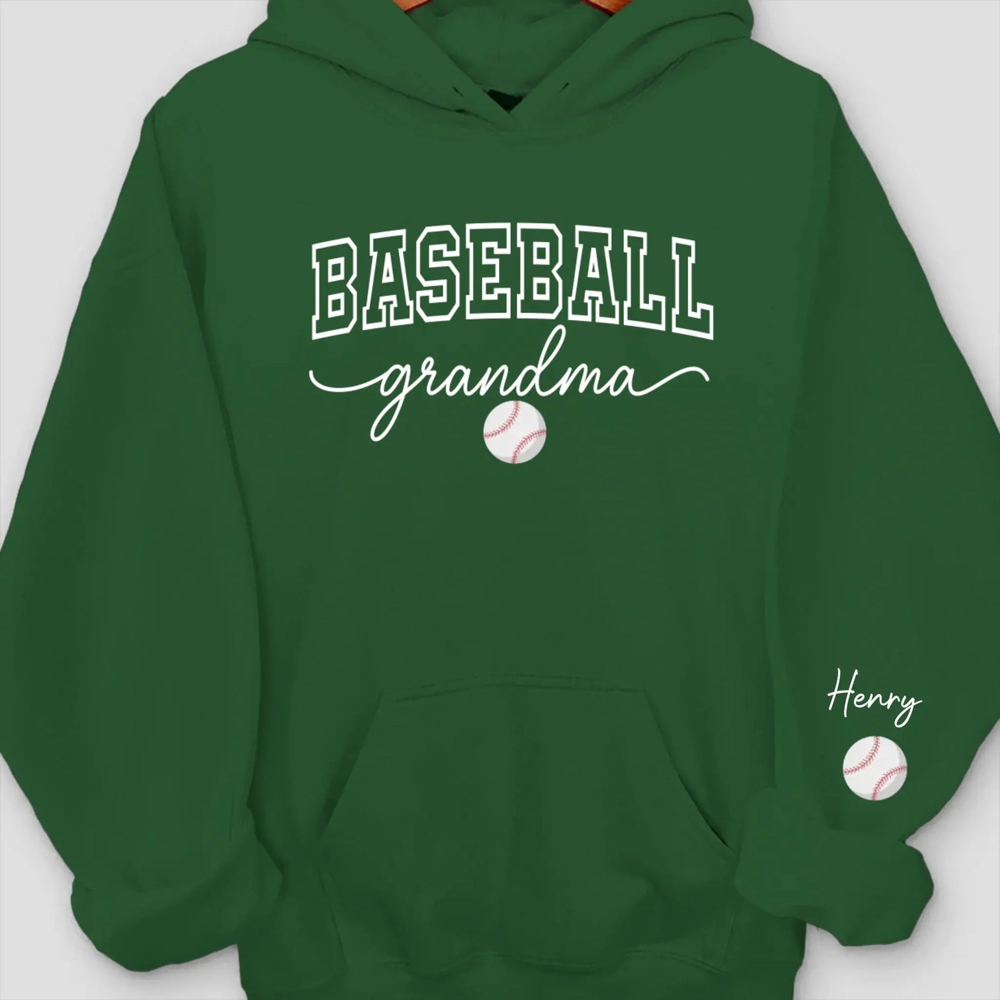 Custom Unisex Sweatshirt, Hoodie With Design On Sleeve - Personalized Birthday Sport Gifts For Mom, Grandma, Sports Fans, Sports Lovers - Generations United In Every Game  Ezcustomize