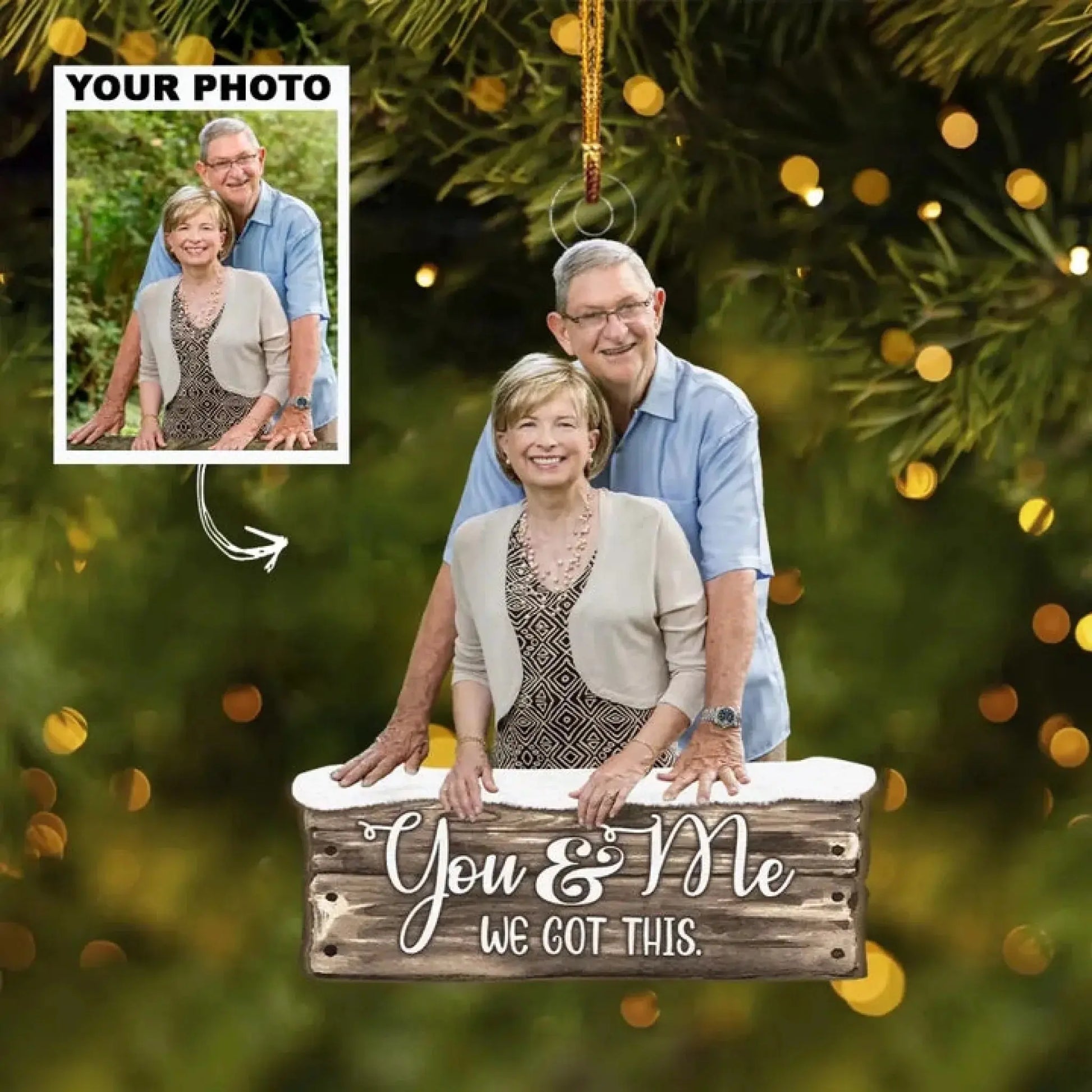 Custom Wedding Photo Ornament – Personalized Acrylic Christmas Keepsake for Couples, Bride & Groom, Husband & Wife  Ezcustomize