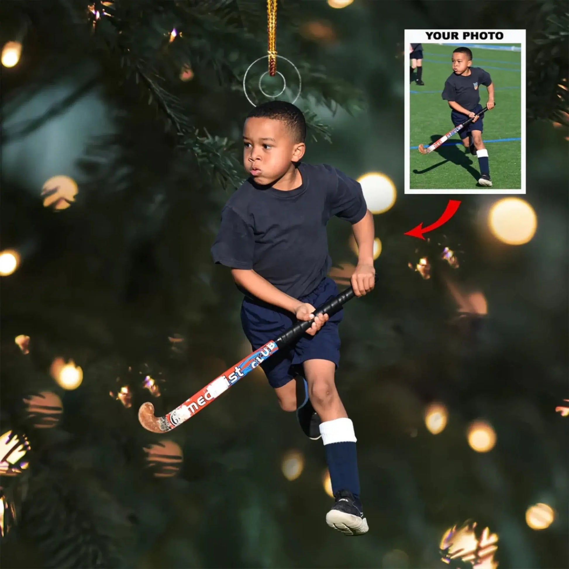 Custom Youth Sports Photo Ornament – Personalized Acrylic Christmas Gift for Kids, Athletes, Sports Fans  Ezcustomize