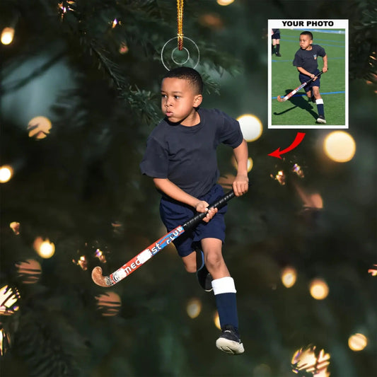 Custom Youth Sports Photo Ornament – Personalized Acrylic Christmas Gift for Kids, Athletes, Sports Fans  Ezcustomize