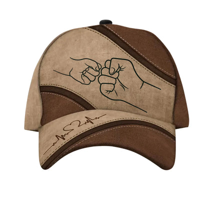 Custom "Daddy’s Team" Fist Bump Classic Cap -Anniversary Gift for Dad & Grandpa  Ezcustomize