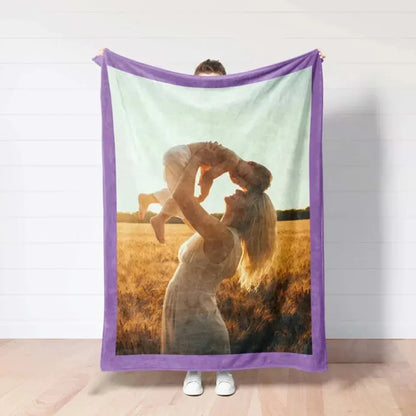 Customizable Photo Collage Custom Blanket With Text Gift For Family Friends Gift For Him For Her Personalized Fleece Blanket  Ezcustomize