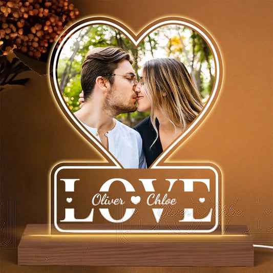 Customized Led Light With Your Names - Personalized Photo Led Light - Valentine's Day Gifts For Her, Him  Ezcustomize