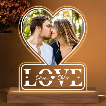 Customized Led Light With Your Names - Personalized Photo Led Light - Valentine's Day Gifts For Her, Him  Ezcustomize