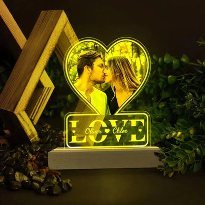 Customized Led Light With Your Names - Personalized Photo Led Light - Valentine's Day Gifts For Her, Him  Ezcustomize