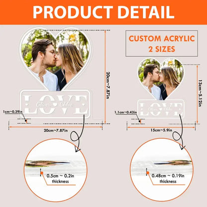 Customized Led Light With Your Names - Personalized Photo Led Light - Valentine's Day Gifts For Her, Him  Ezcustomize