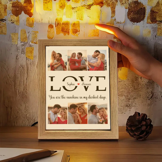 Customized Night Light For Lover - Light Painting Mirror Table Lamp  Ezcustomize