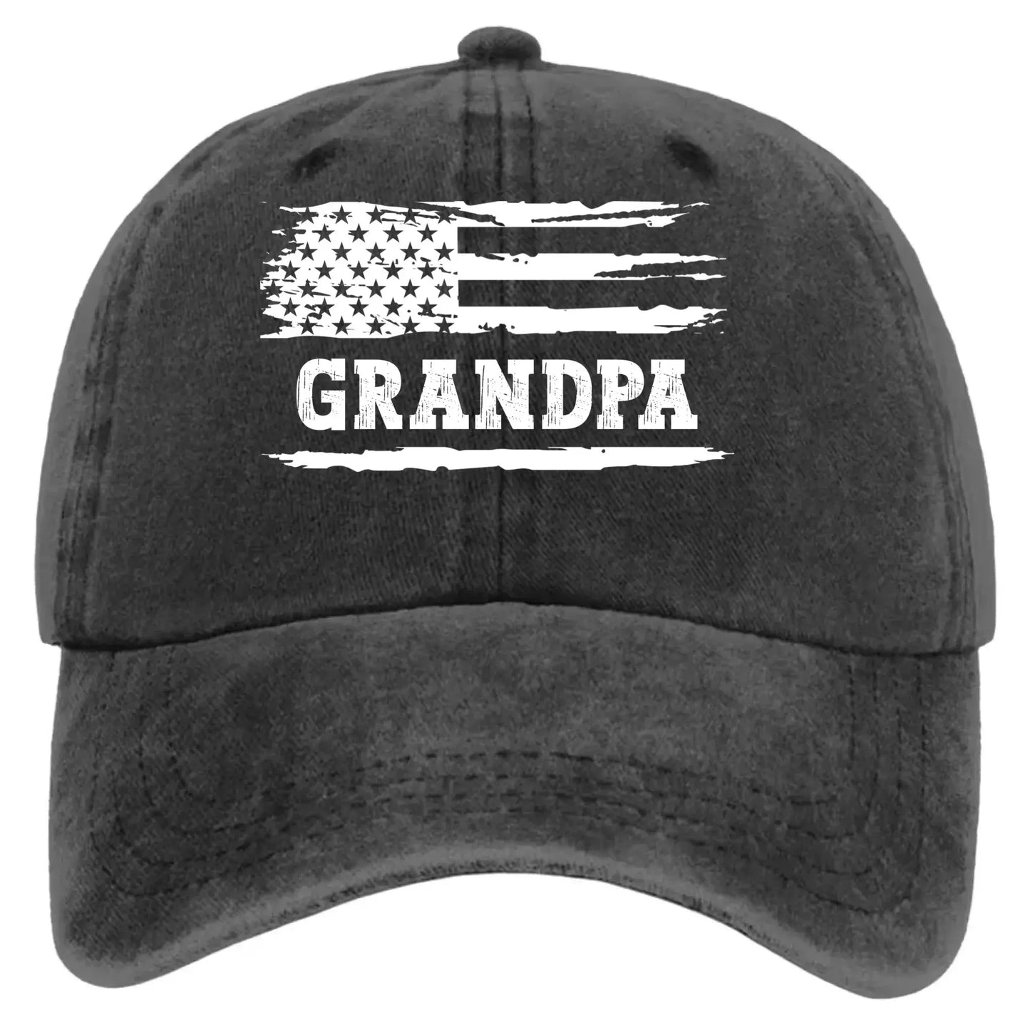 Dad/Grandpa USA Flag Hat – Personalized Distressed Denim Cap – Patriotic Gift for Dad/Grandpa  Ezcustomize