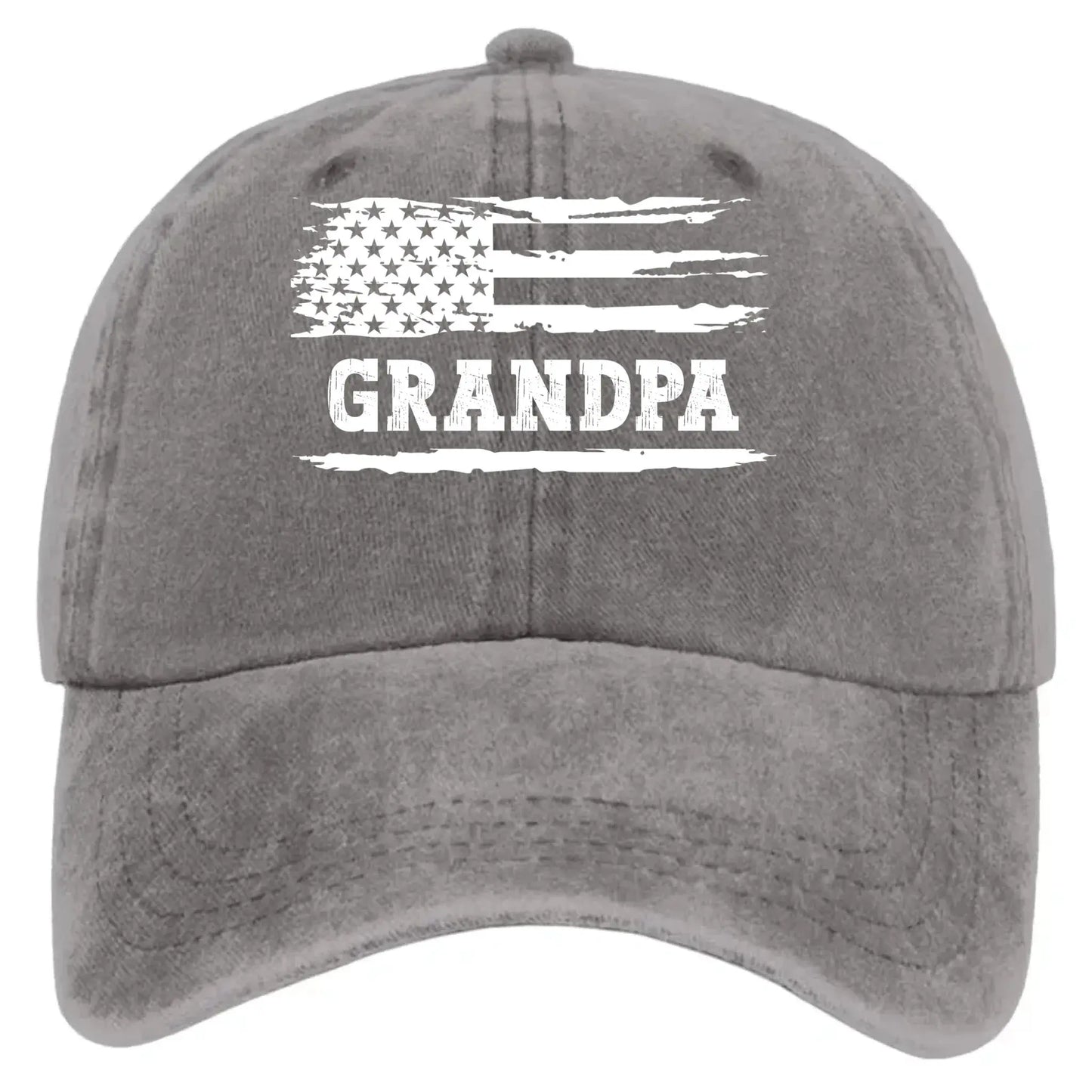 Dad/Grandpa USA Flag Hat – Personalized Distressed Denim Cap – Patriotic Gift for Dad/Grandpa  Ezcustomize