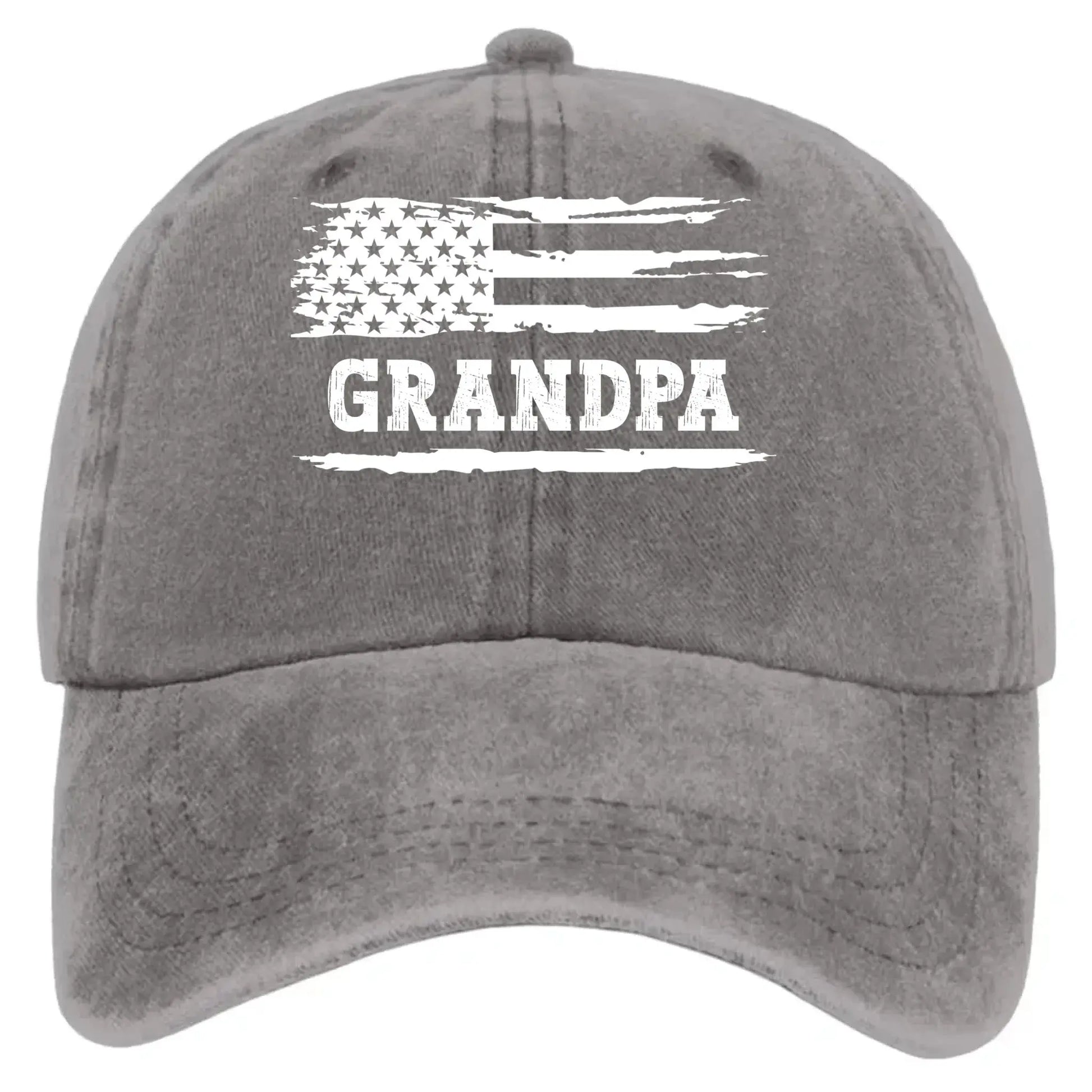 Dad/Grandpa USA Flag Hat – Personalized Distressed Denim Cap – Patriotic Gift for Dad/Grandpa  Ezcustomize