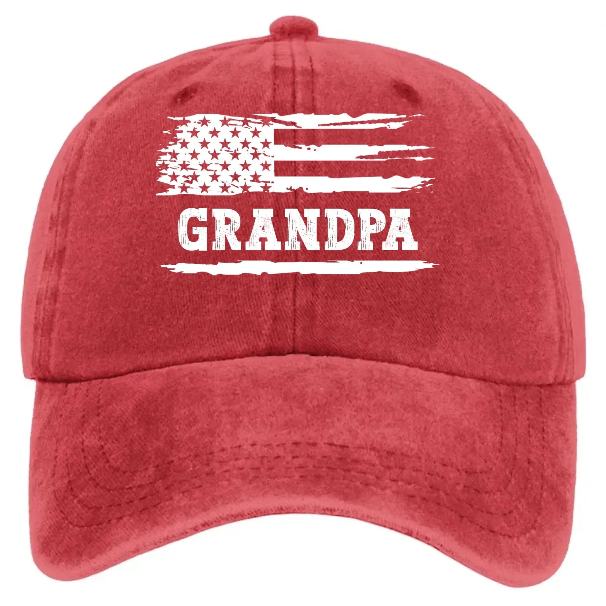 Dad/Grandpa USA Flag Hat – Personalized Distressed Denim Cap – Patriotic Gift for Dad/Grandpa  Ezcustomize