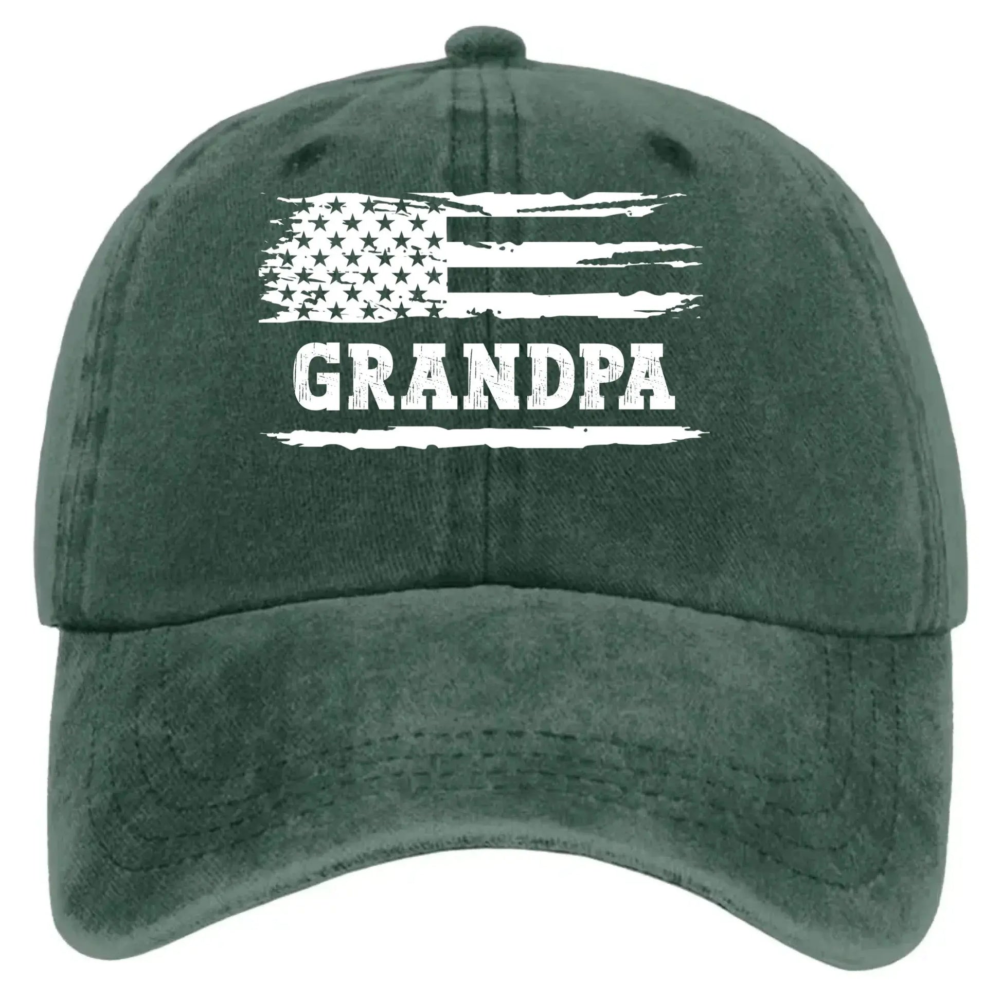 Dad/Grandpa USA Flag Hat – Personalized Distressed Denim Cap – Patriotic Gift for Dad/Grandpa  Ezcustomize