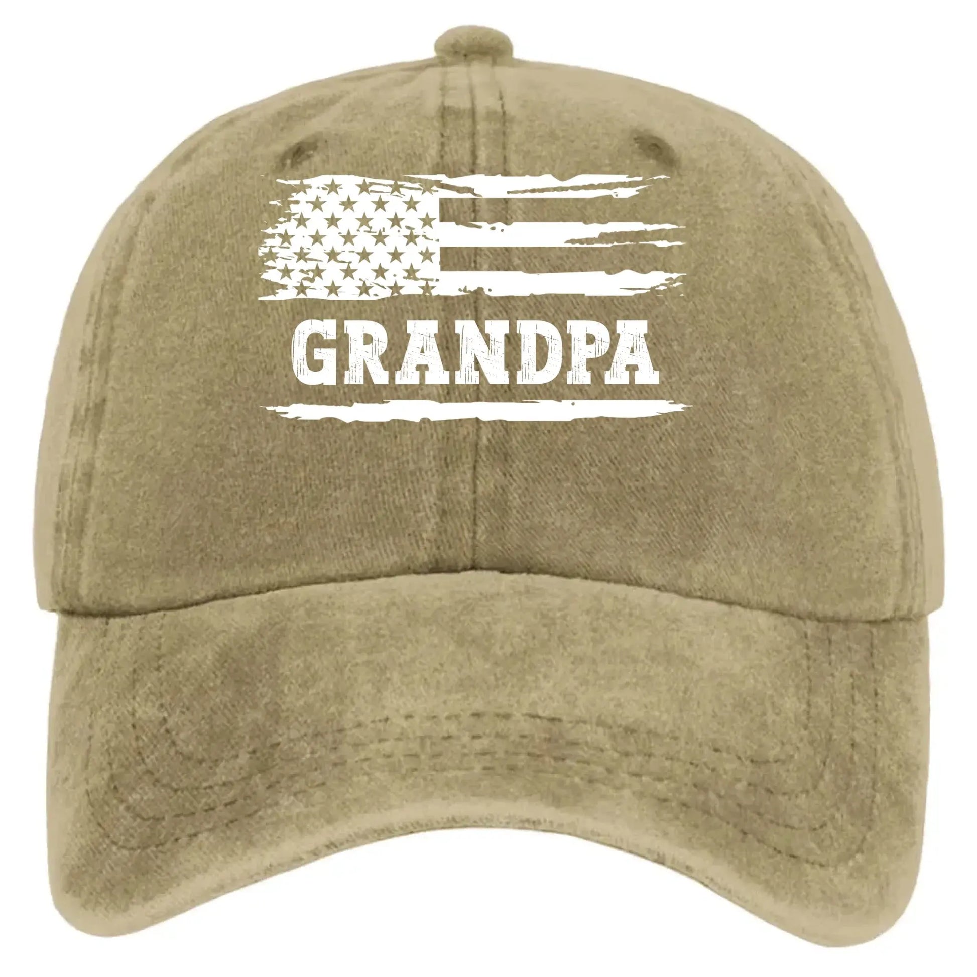 Dad/Grandpa USA Flag Hat – Personalized Distressed Denim Cap – Patriotic Gift for Dad/Grandpa  Ezcustomize