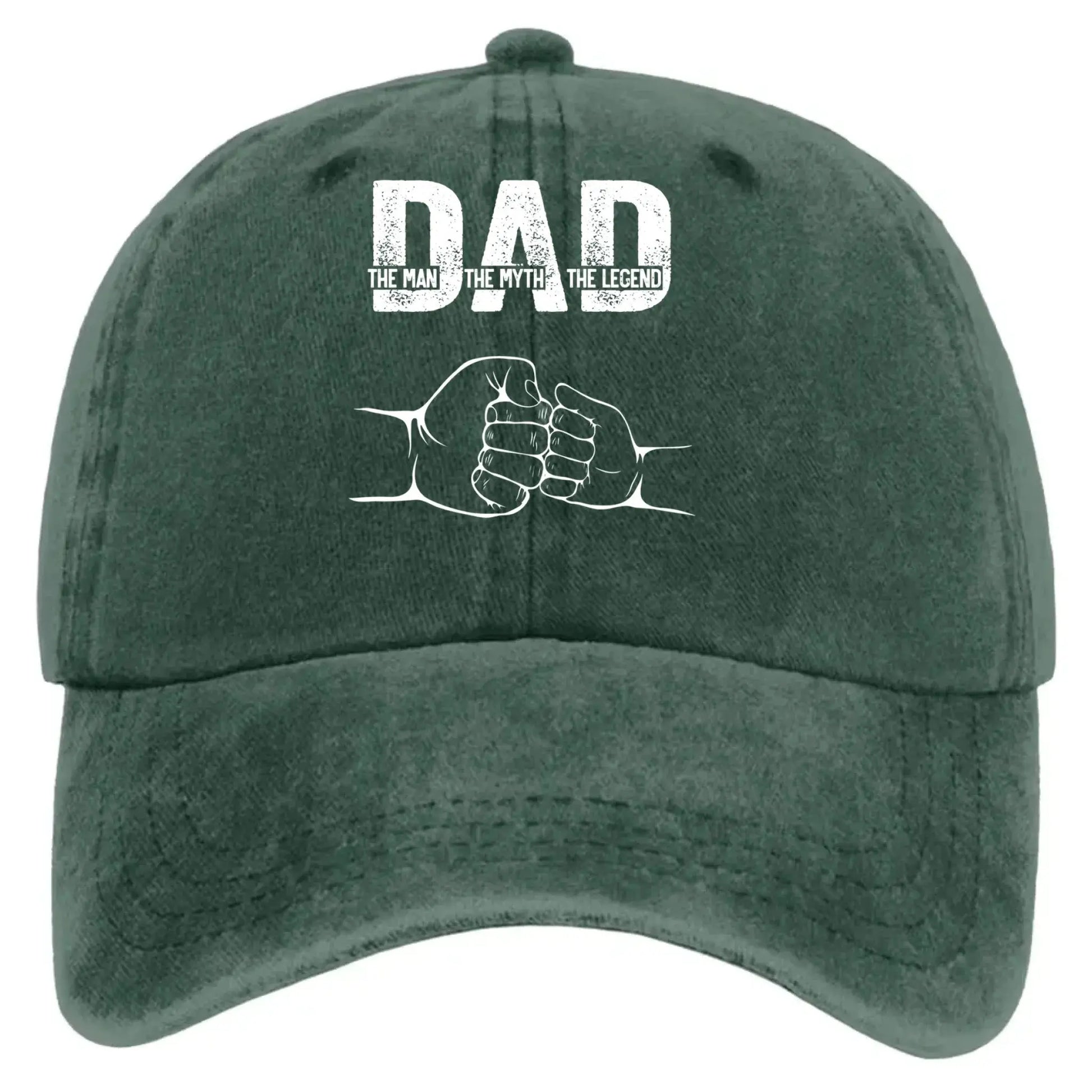 Dad The Man The Myth The Legend – Personalized Custom Vintage Washed Denim Cap Hat – Funny Father’s Day & Birthday Gift for Dad  Ezcustomize