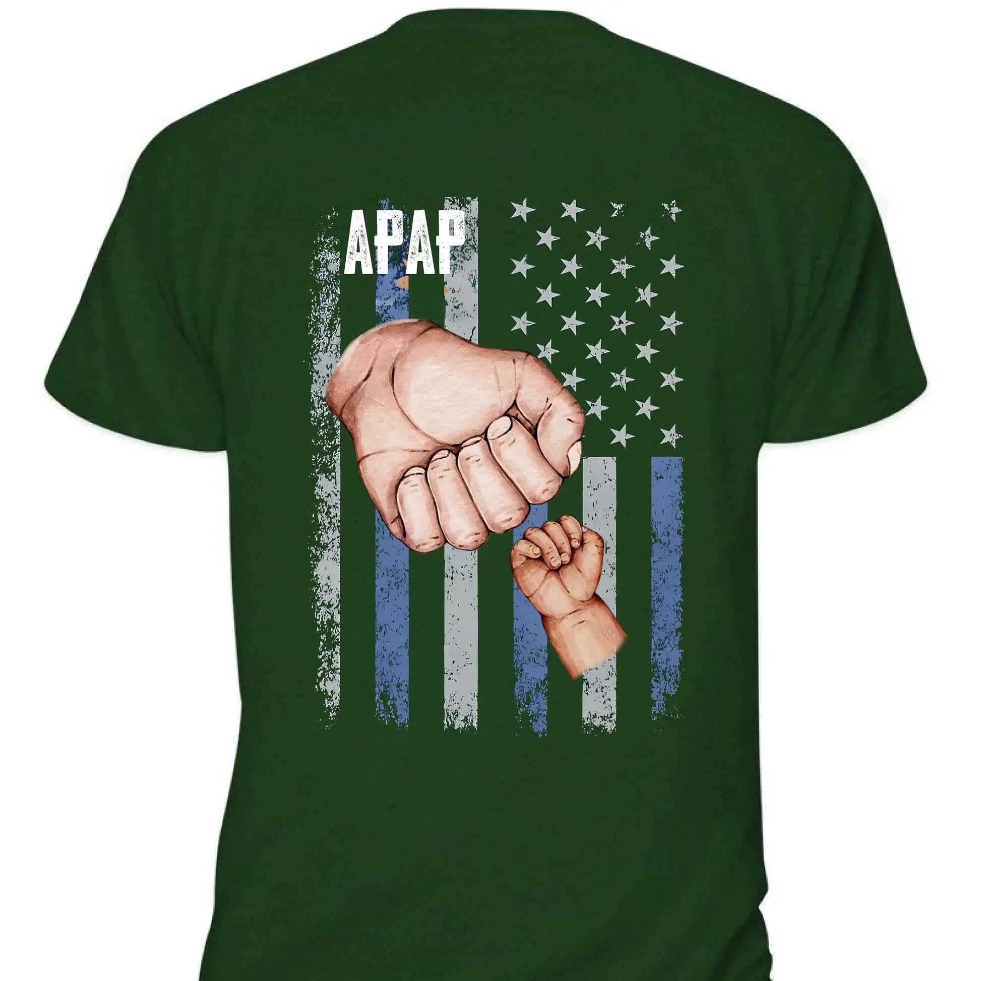 Dad & Grandkids Fist Bump Shirt – Personalized Grandpa Shirt with Custom Hand Names – 4th of July Gift for Dad  Ezcustomize