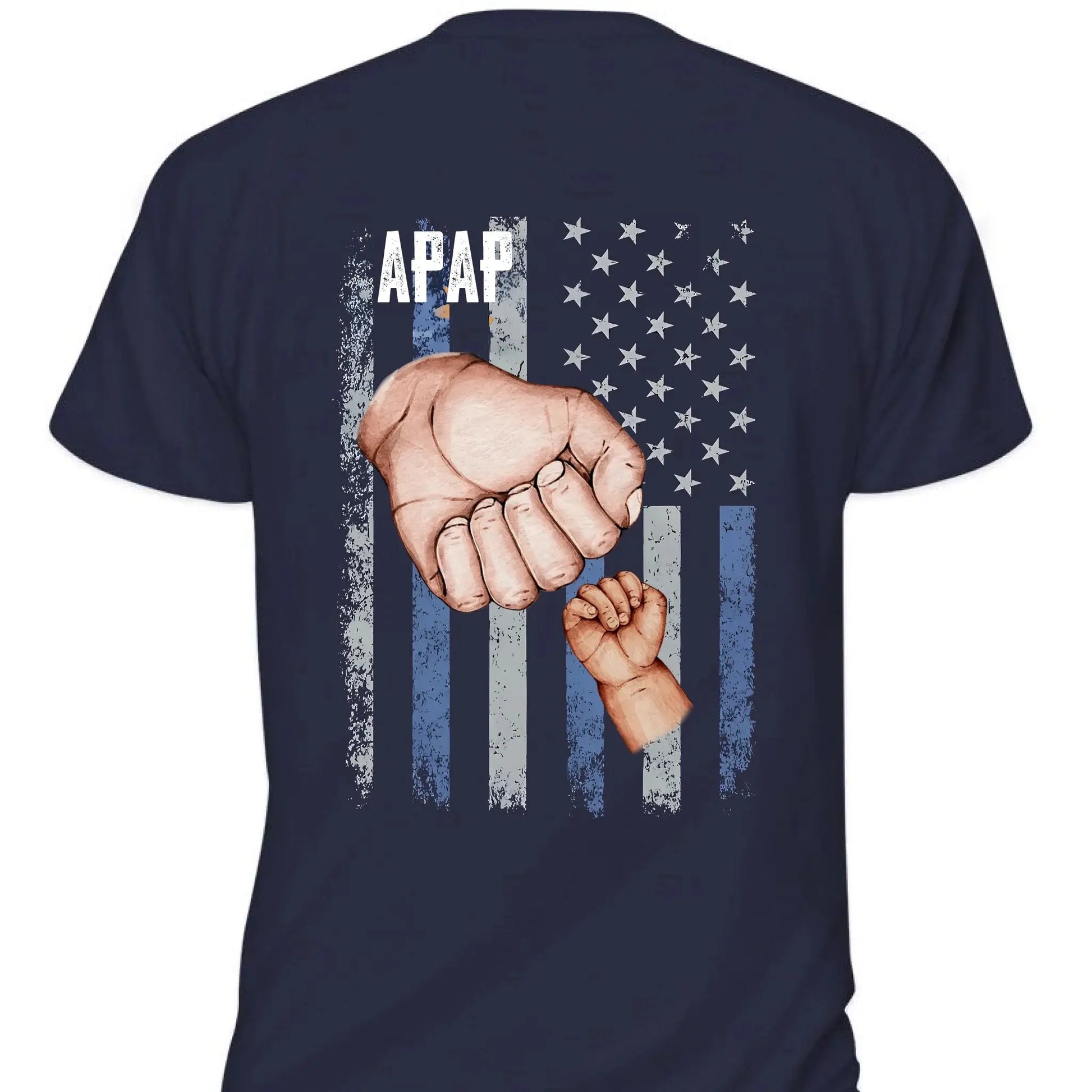 Dad & Grandkids Fist Bump Shirt – Personalized Grandpa Shirt with Custom Hand Names – 4th of July Gift for Dad  Ezcustomize