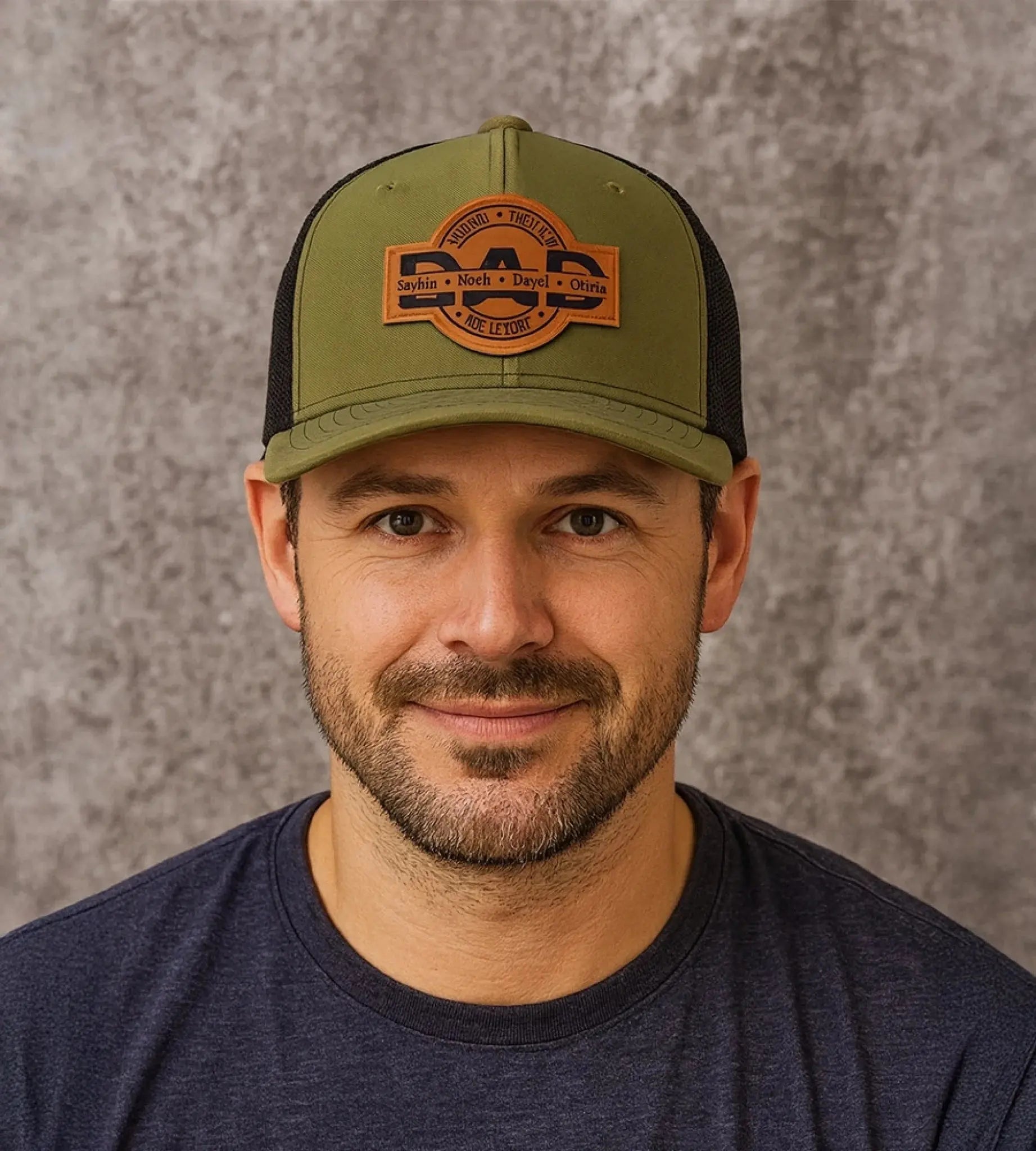 Dad, The Man, The Myth, The Legend - Personalized Leather Patch Hat  Ezcustomize