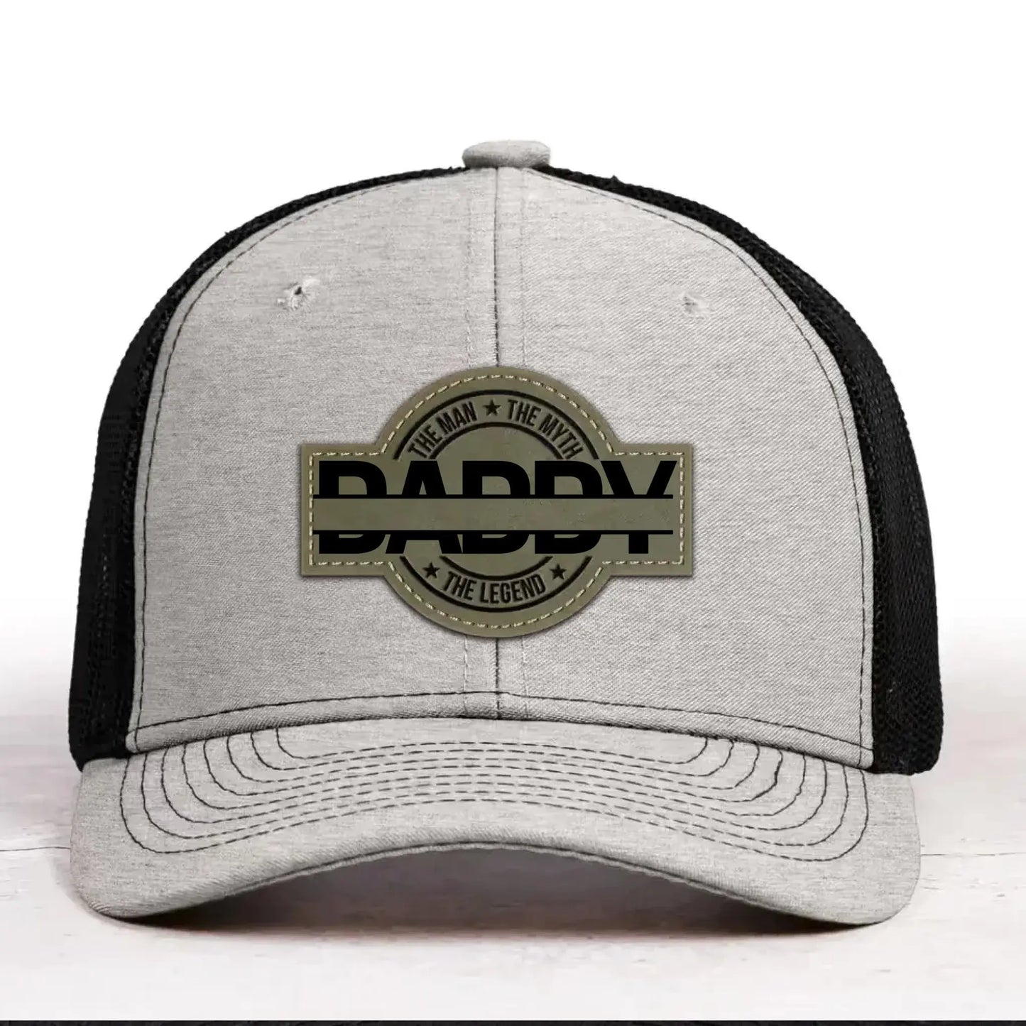 Dad, The Man, The Myth, The Legend - Personalized Leather Patch Hat  Ezcustomize
